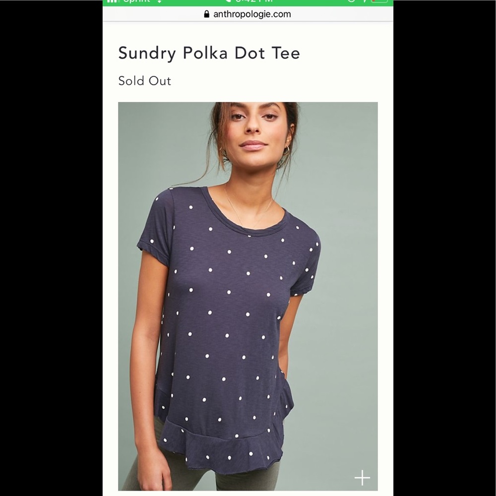 Sundry polka dot‎ tee. Brand new!!!!!